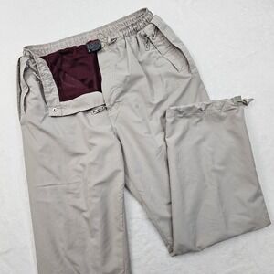 FUBU Track Pants Mens XL Beige Vintage Mesh Lined Baggy Streetwear Y2K Gorpcore